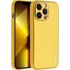 Leather kryt pre Apple iPhone 14 Pro, Forcell, Žltý