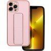 Kožený kryt Kickstand pre Apple iPhone 13 Pro Max, Ružový