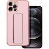 Kožený Kryt Kickstand pre iPhone 11, Ružový