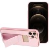 Kožený Kryt Kickstand pre iPhone 11, Ružový