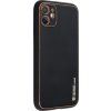 Kožený kryt pre Apple iPhone 11, Forcell, Čierny