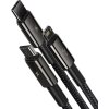 Baseus Nabíjací Kábel 3v1 USB-C, Lightning, MicroUSB 1.5m CAMLTWJ-01, Čierny