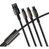 Baseus Nabíjací Kábel 3v1 USB-C, Lightning, MicroUSB 1.5m CAMLTWJ-01, Čierny