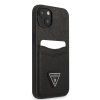 Saffiano Double Card kryt pre Apple iPhone 13 mini, Guess, Čierny