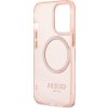 Guess Translucent Kryt s MagSafe pre iPhone 13 Pro, Ružový