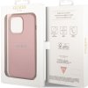 Guess Saffiano Kožený Kryt pre iPhone 14 Pro, Ružový