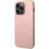 Saffiano Kožený kryt pre Apple iPhone 14 Pro, Guess, Ružový