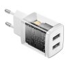 Baseus Nabíjačka Compact 2xUSB 10,5W, Biela