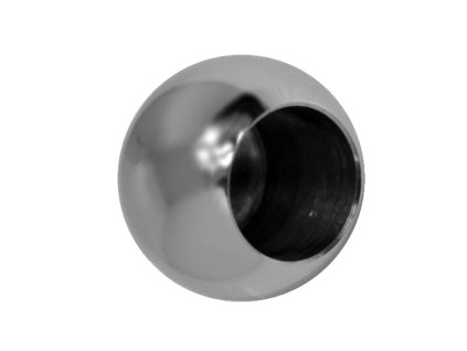 Guľa koncová ø 20mm na trubku ø 12mm (otvor ø 12.2mm), leštená nerez /AISI304