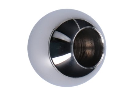 Guľa koncová ø 25mm na trubku ø 12mm, otvor ø 12.2mm, leštená nerez /AISI304