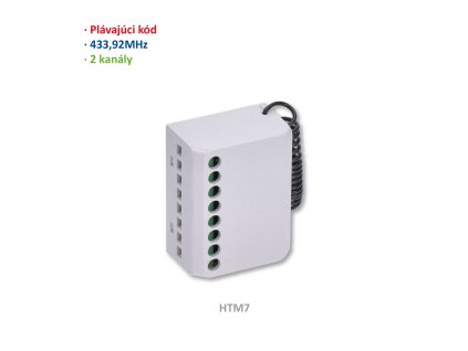 TM7000 riadiaca jednotka s prijímačom, 2-kanalová, 433.92MHz
