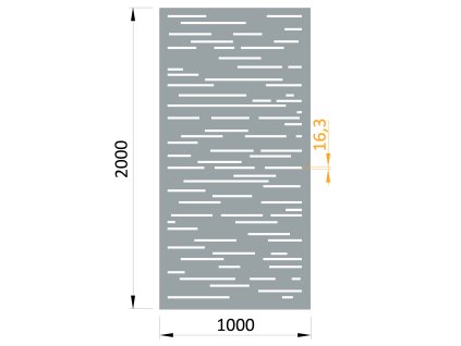 AL plech, vzor 8311, 1000x2000x3mm, bez povrchovej úpravy