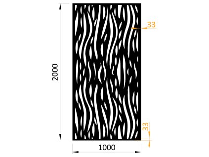 Plech vzor 1019, 1000x2000x2,5mm, bez povrchovej úpravy