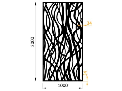 Plech vzor 1264, 1000x2000x2,5mm, bez povrchovej úpravy