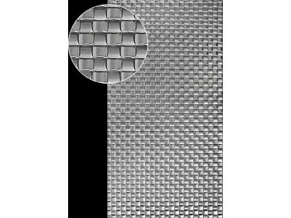 Plech  pozinkovaný, 2000x1000x1,2mm - PLETENINA, 3D vzor