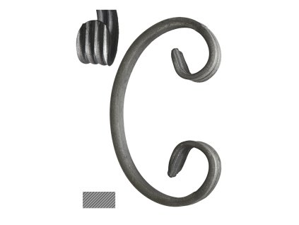 Céčko 130x75mm, 12x6mm, hladké, široké obojstranné rozkutie
