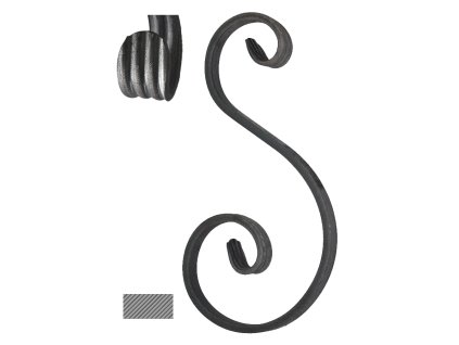 Esko (260x120/70mm), 12x6mm, nepravideľné, široké rozkutie