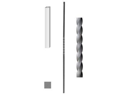 Tyč 12x12mm, 1000mm