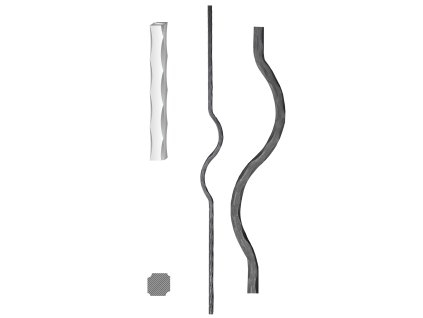 Tyč 12x12mm, 70x900mm