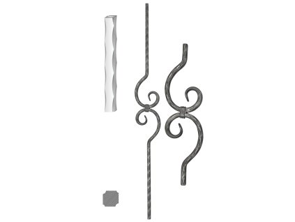 Tyč 12x12mm, 110x900mm