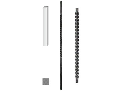 Stĺp zabradlia 25x25mm, 1300mm
