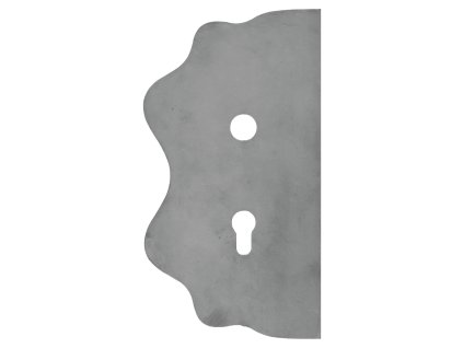 Štít 250x135x3mm s otvormi, rozteč 72mm, otvor pre kľučku ø 19,5mm, hladký, obojstranný (ľavý aj pravý), pre zámok ZMH331