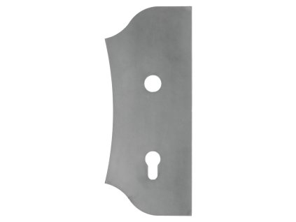 Štít 250x104x3mm s otvormi, otvor pre kľučku ø 19,5mm, hladký, obojstranný (ľavý aj pravý), pre zámok ZM90/80