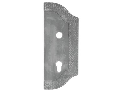 Štít 265x105x3mm s otvormi, rozteč 90mm,  otvor pre kľučku ø 19mm, zdobený, pravý, pre zámok ZM90/80