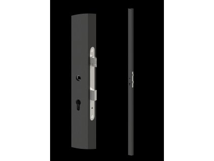 Profil 60x40x1,5mm H-2000mm so zapusteným zámkom, vhodný pre rám bránky, bez povrchovej úpravy