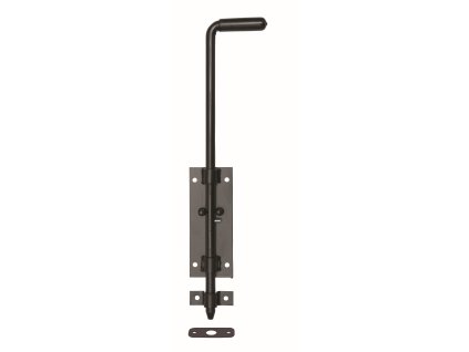 Rígeľ 14mm, L: 420mm, povrch čierny lak