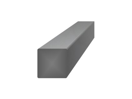 Tyč štvorcová plná 20x20mm, čierna S235, hladká L=3000mm, cena za 1ks(3m)