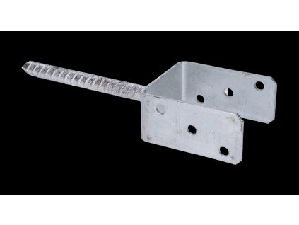 DOPREDAJ: Pätka stĺpika U 91x120x324mm, 4mm žiarový pozink, priemer nohy 18mm, počet dier s priemerom 11mm-6ks