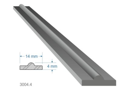 Pásovina plochá T 14x4x2000mm, mäkká, cena za KUS (2m)
