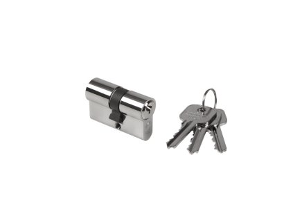 LOCINOX® cylindrická vložka EURO 23/23mm, niklová, 3 kľúče, skrutka M5x65mm