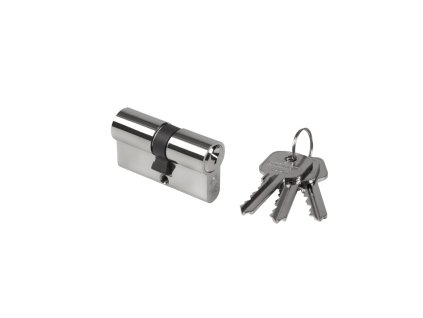 LOCINOX® cylindrická vložka EURO 27/27mm, niklová, 3 kľúče, skrutka M5x65mm