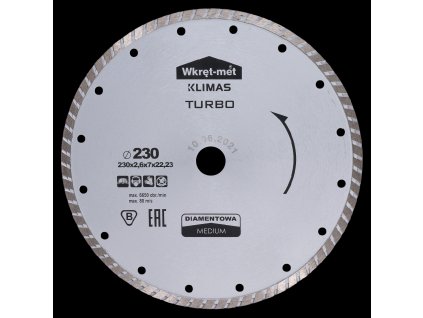 Turbo diamantový kotúč 230x2.6x22
