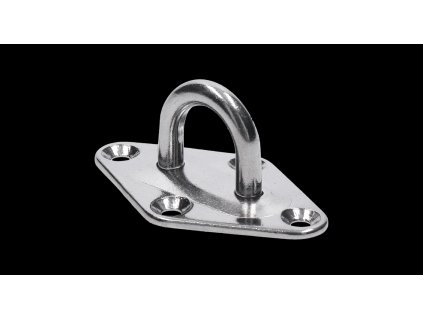 Nástenný úchyt lanka vzor diamant, ø obľúka 6.0mm, brúsená nerez K320/ AISI304