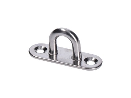 Nástenný úchyt lanka oválny, ø obľúka 5.0mm, brúsená nerez K320/ AISI304