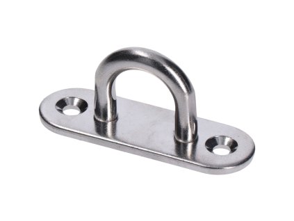Nástenný úchyt lanka oválny, ø obľúka 6.0mm, brúsená nerez K320/ AISI304