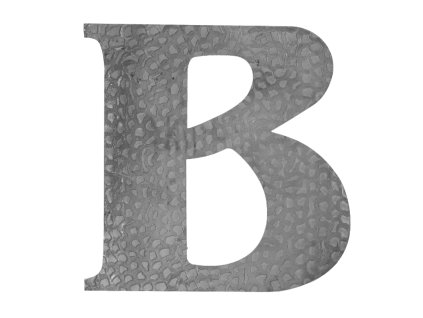 Domové písmeno B, 170x170mm, zdobené, bez povrchovej úpravy