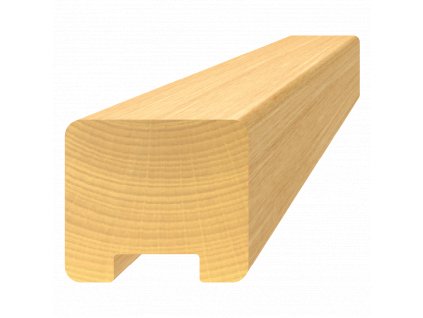 Drevený profil (45x40mm /L:3000mm), materiál: buk, brúsený povrch bez náteru, balenie: PVC fólia, priebežný materiál