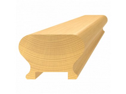 Drevený profil (62x43mm /L:3000mm), materiál: buk, brúsený povrch bez náteru, balenie: PVC fólia, priebežný materiál