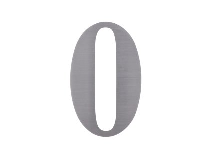 Číslo domové 0, (127x1.5mm), s 3M páskou, brúsená nerez K320 / AISI 304
