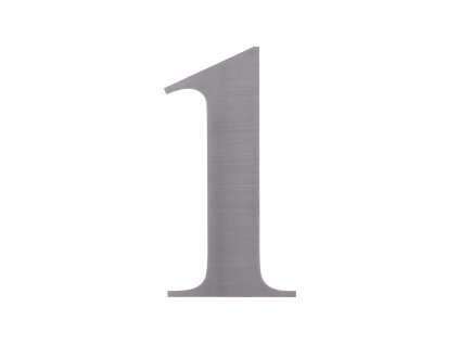 Číslo domové 1, (127x1.5mm), s 3M páskou, brúsená nerez K320 / AISI 304