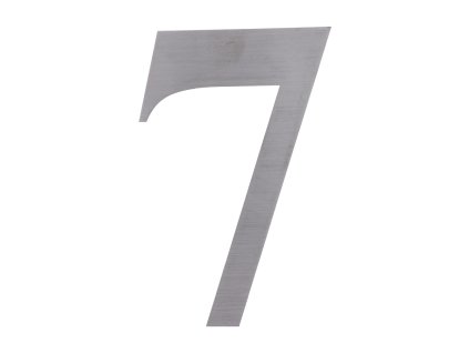 Číslo domové 7, (156x1.5mm), s 3M páskou, brúsená nerez K320 / AISI 304