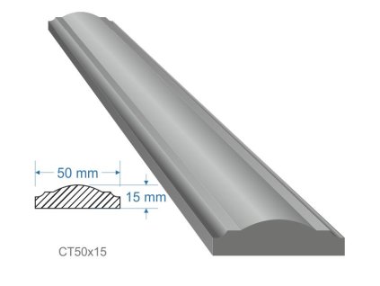 Madlo 50x15mm, dĺžka 3000 mm, cena za KUS