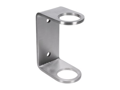 Navárací úchyt na bočné kotvenie stĺpu ø 42.4mm, (kotviaca platňa 130x60x6mm), brúsená nerez K320 /AISI304