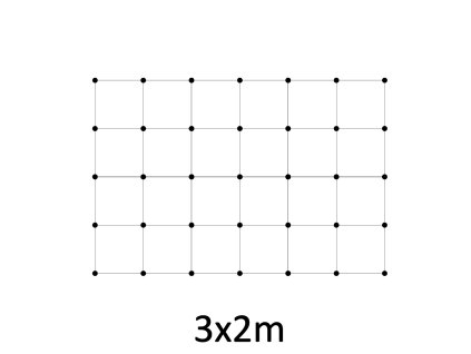 Montážna sada pre zelenú stenu - nerez, rozmer 3x2m. Set obsahuje: EB1-GW01 (35ks), PVC-LA4 (24ks), EB2-LA4 (40m)