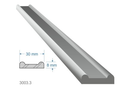 Pásovina plochá B, 30x8mm, S235, cena za 1ks(6m)