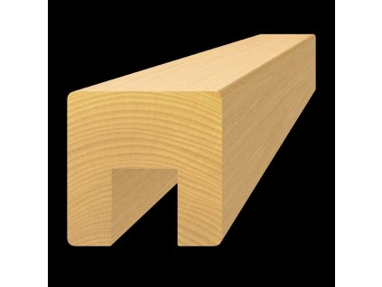 Drevený profil (40x40mm /L:3000mm) s drážkou 17x20mm, materiál: buk, brúsený povrch bez náteru, balenie: PVC fólia, necinkovaný materiál